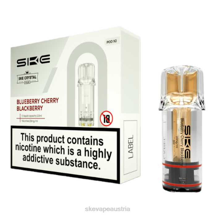 SKE Crystal Vapes und Pods Heidelbeere, Kirsche, Brombeere 80Z6108 - SKE Crystal Bar