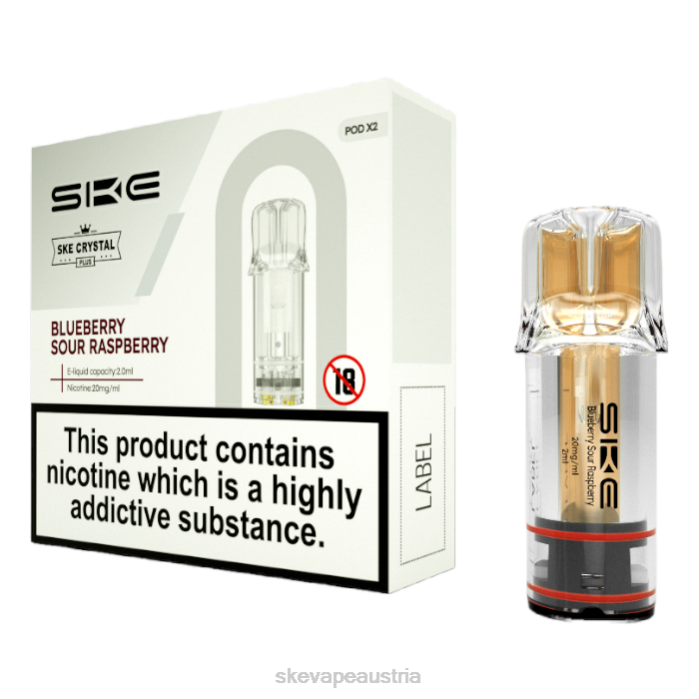 SKE Crystal Vapes und Pods Heidelbeere, saure Himbeere 80Z6107 - SKE Crystal Vape