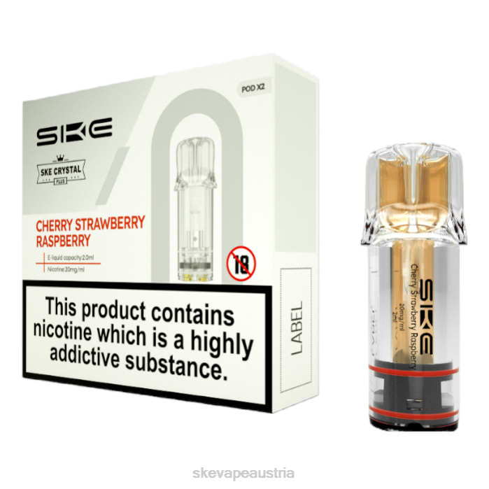 SKE Crystal Vapes und Pods Kirsche Erdbeere Himbeere 80Z6109 - SKE Flavours